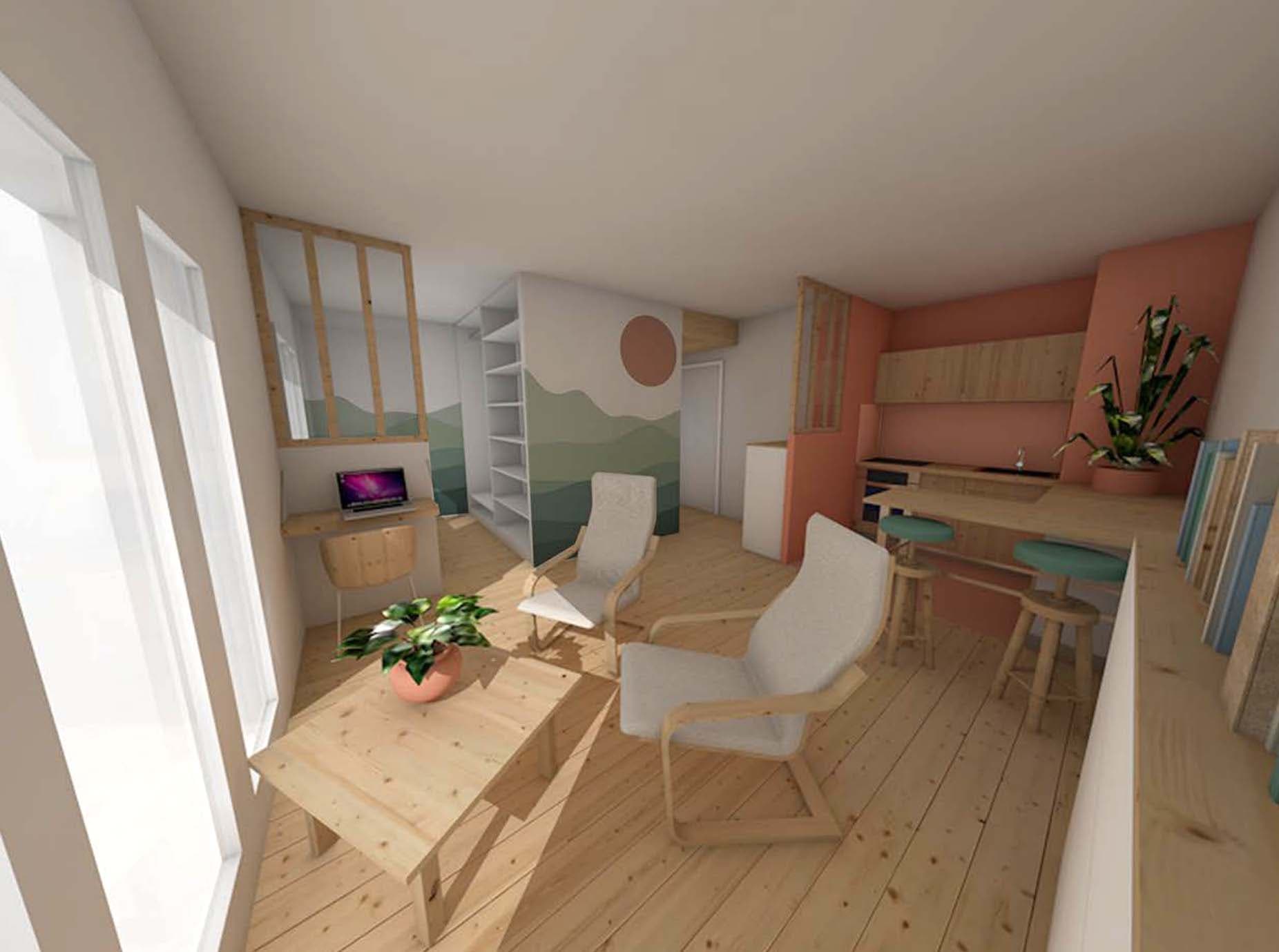 Réaménagement d'un appartement T1 bis